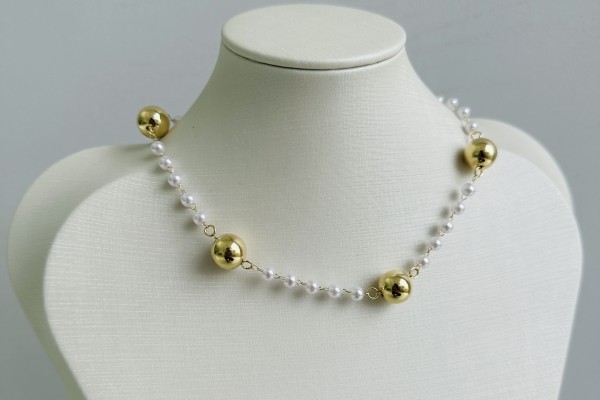 GARGANTILHA BANHO DOURADO