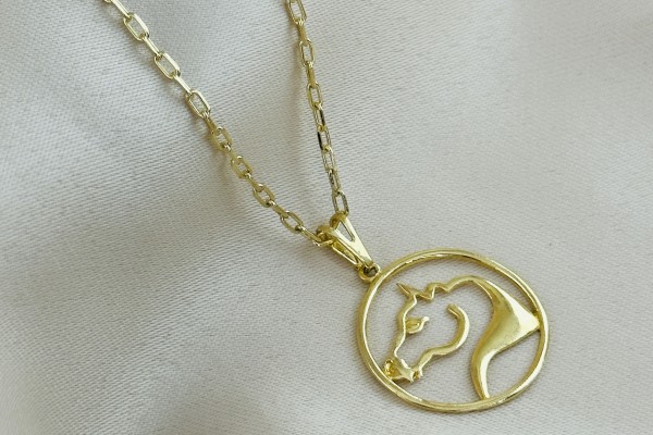 CORRENTE E PINGENTE DOURADO