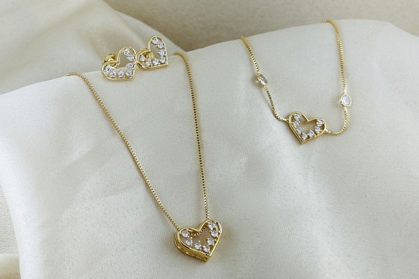 CONJUNTO C/ PULSEIRA FINE SEMIJOIAS