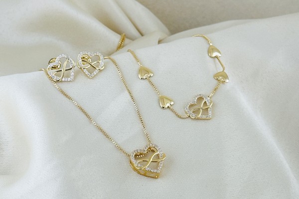 CONJUNTO C/ PULSEIRA FINE SEMIJOIAS