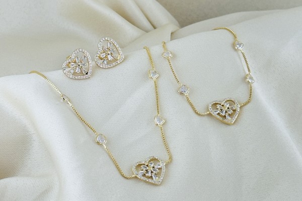 CONJUNTO C/ PULSEIRA FINE SEMIJOIAS