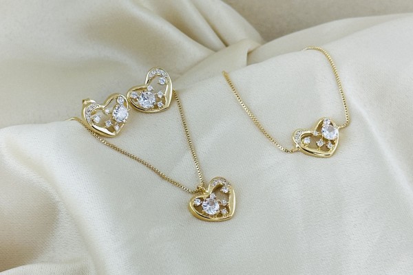 CONJUNTO C/ PULSEIRA FINE SEMIJOIAS