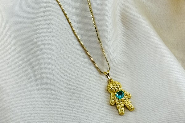 GARGANTILHA BANHO DOURADO