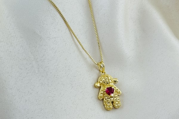 GARGANTILHA BANHO DOURADO