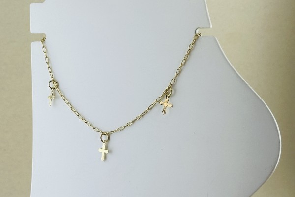 TORNOZELEIRA BANHO DOURADO